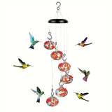 BreezeNest - Glass Wind Chime Feeder for Hummingbirds