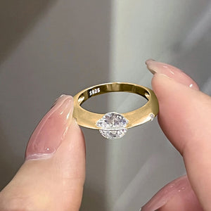 CelestiRing – Rotating Cosmic Diamond Elegance