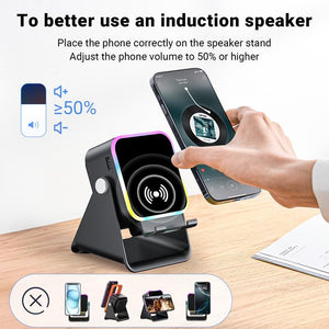 BeatBeam - Wireless Speaker, RGB Lights & Power Bank Stand