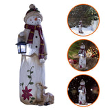 TwinkleFrost | Woodland Snowman with Solar Lantern