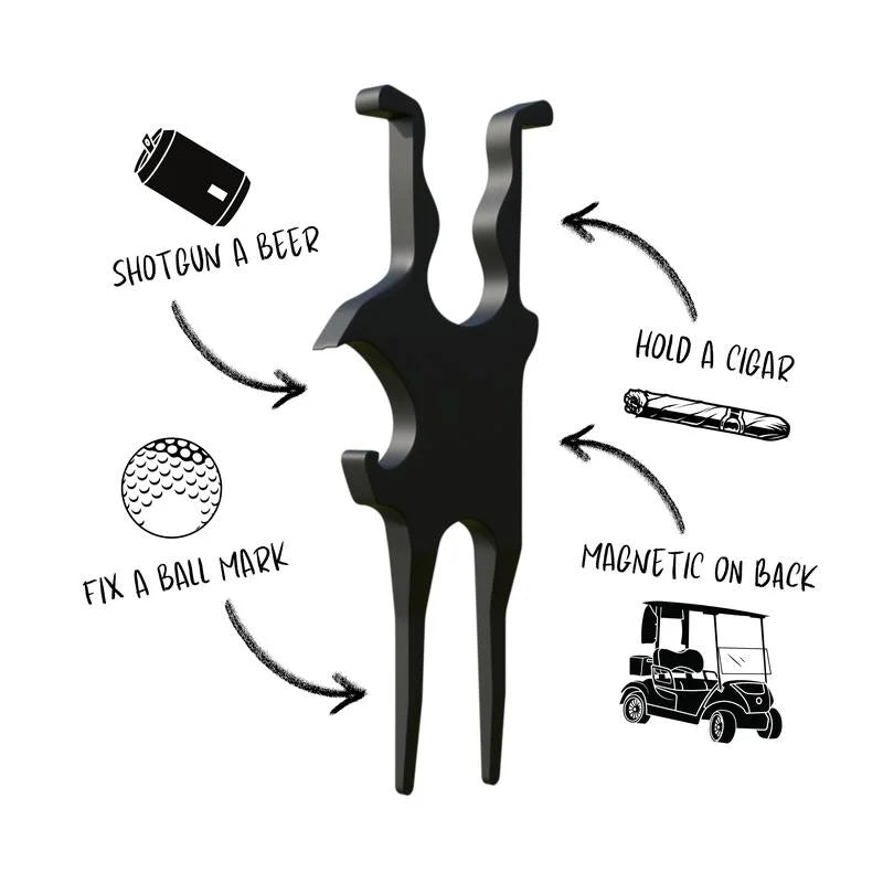 FairwayFlame β Multi Function Golf Cigar Holder Tool