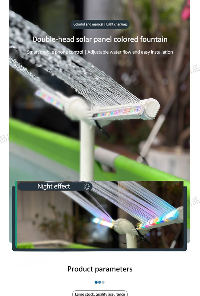 HydraLuxe – Solar Powered Pool Fountain with Dual Stream