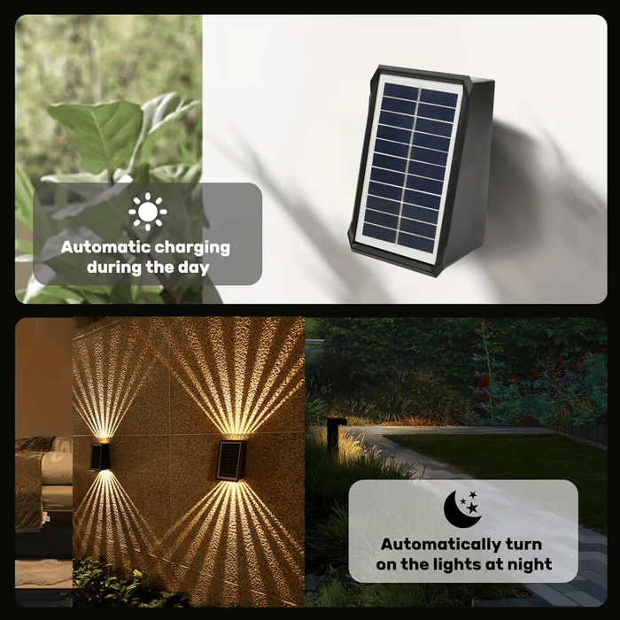 BrightRay – Outdoor 4 LED Solar Wall Lights