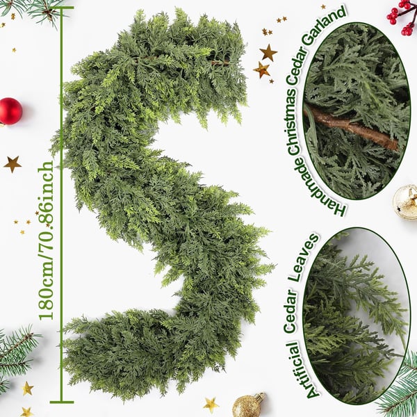 EverCedar – Realistic Winter Garland