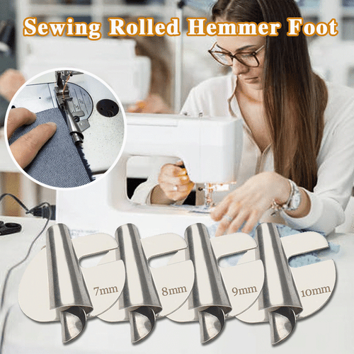  8PCS Sewing Rolled Hemmer Foot Set,3-10mm 8 Sizes