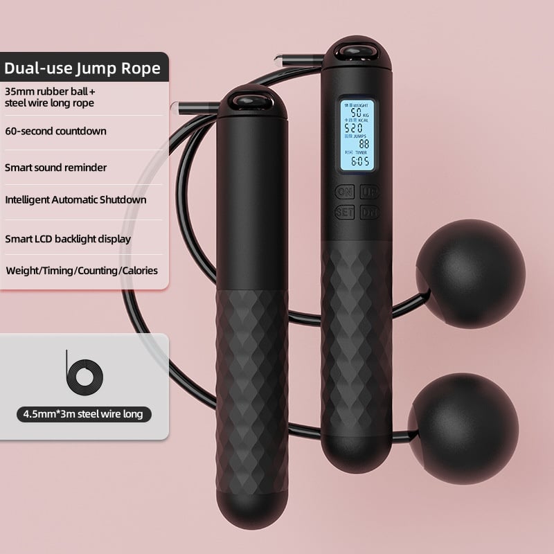 PulseFit - 2-in-1 Weighted Digital Jump Rope for Total Body Burn