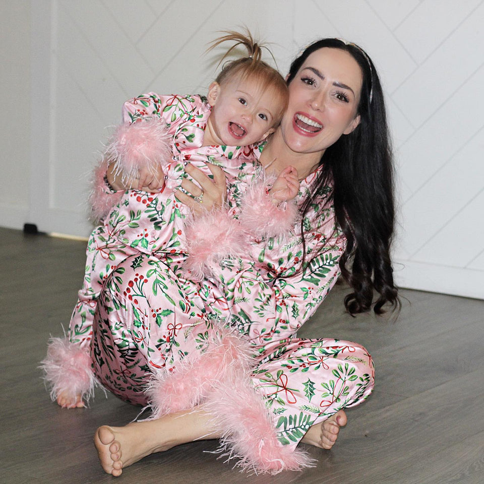 TWINBLISS - Mommy & Me Feather Pajama Set | Soft, Stylish, Stunning