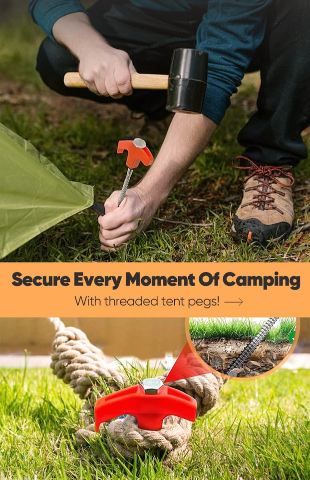 GripLock – Heavy Duty Screw In Tent Stakes