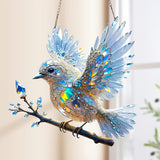 BlueGleam – Crystal Sky Bluebird Art Hanging for Nature Lovers