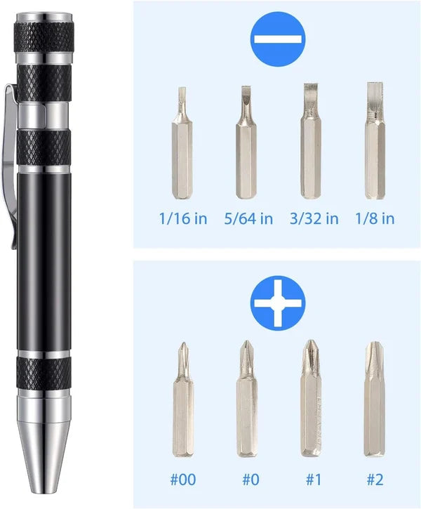 8-in-1 Pocket Pen Screwdriver marnetic