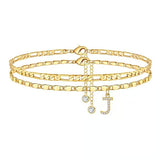 ShineScript – Layered Anklet Bracelets with Letters