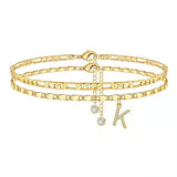 ShineScript – Layered Anklet Bracelets with Letters