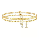 ShineScript – Layered Anklet Bracelets with Letters