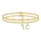 ShineScript – Layered Anklet Bracelets with Letters