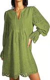 PetalEase – Soft Eyelet Lace Dress