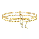 ShineScript – Layered Anklet Bracelets with Letters