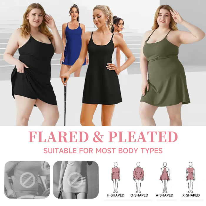 ShapeLuxe – Backless Fitness Dress for Effortless Style & Support