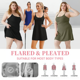 ShapeLuxe – Backless Fitness Dress for Effortless Style & Support