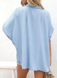 CozyCurve – Casual Button Short Sleeve Shirt for Daily Elegance