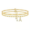 ShineScript – Layered Anklet Bracelets with Letters