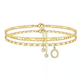 ShineScript – Layered Anklet Bracelets with Letters