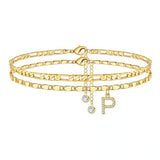 ShineScript – Layered Anklet Bracelets with Letters