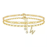 ShineScript – Layered Anklet Bracelets with Letters