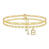 ShineScript – Layered Anklet Bracelets with Letters