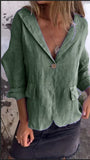 LapelBreeze - Casual Cotton Linen One Button Coat