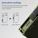 WUBENG5 – MicroBeam Tactical Pocket Light - 400LM Brightness, USB-C, Magnetic Clip, Great for Gear Bag, Repairs, Backpacking