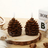 GlowCone – Flameless Pinecone Candle Set