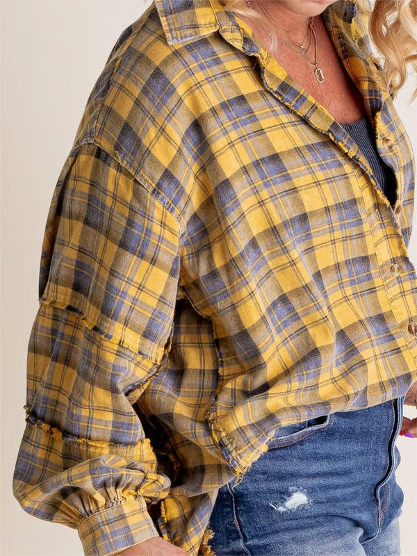 StreetLoom – Washed Oversized Shacket with Pockets
