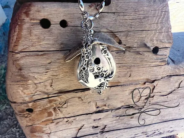 HeirloomHollow – Sterling Silver Birdhouse Necklace