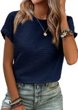 RuffleEase – Textured Summer Blouse