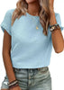 RuffleEase – Textured Summer Blouse