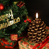 GlowCone – Flameless Pinecone Candle Set
