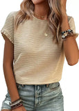 RuffleEase – Textured Summer Blouse