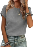 RuffleEase – Textured Summer Blouse