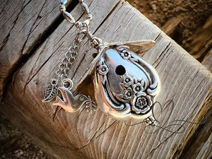 HeirloomHollow – Sterling Silver Birdhouse Necklace