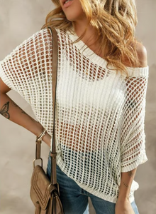 BreezeKnit – Crochet Hollow Out Summer Sweater