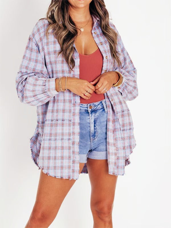 StreetLoom – Washed Oversized Shacket with Pockets
