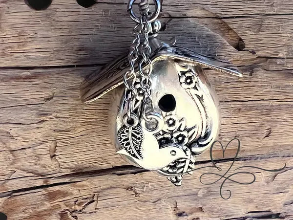 HeirloomHollow – Sterling Silver Birdhouse Necklace