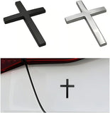 FaithMark – Metal Jesus Cross Emblem Stickers