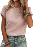 RuffleEase – Textured Summer Blouse