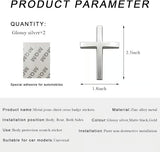 FaithMark – Metal Jesus Cross Emblem Stickers