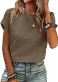 RuffleEase – Textured Summer Blouse