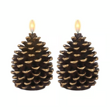 GlowCone – Flameless Pinecone Candle Set