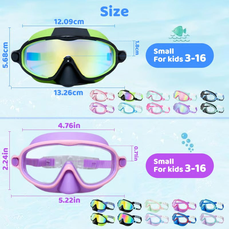 SplashGuard – Large Frame Waterproof Goggles for Kids