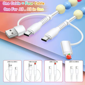 ChargeBead – 4-in-1 Fast Charging Cable (66W)
