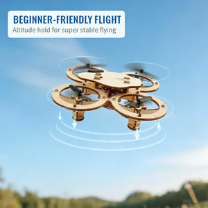 Kids DIY Wooden Drone Building Kit – Build & Fly STEM Remote Control Toy 🚁🪵🧒